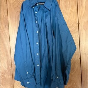 Roundtree & Yorke Teal Button-Down Shirt